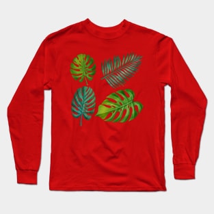 Tropical Leaves Long Sleeve T-Shirt